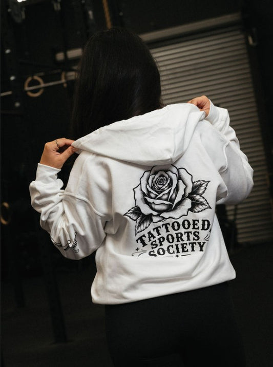 TSS Rose - Ladies Zip Hoodie - White