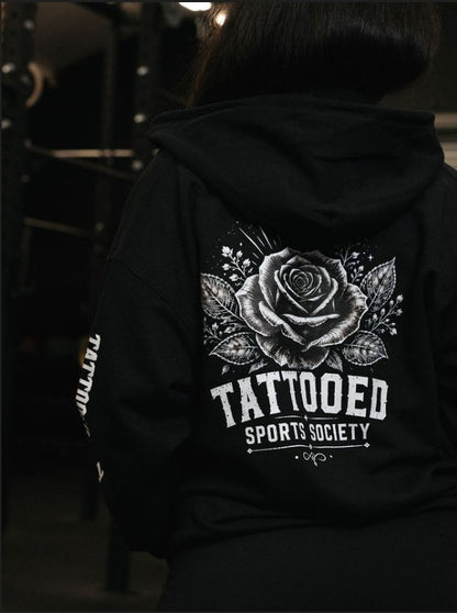 TSS Rose - Ladies Zip Hoodie - Black