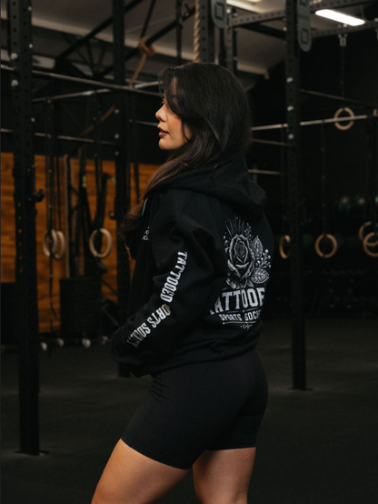 TSS Rose - Ladies Zip Hoodie - Black