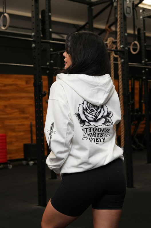 TSS Rose - Ladies Zip Hoodie - White