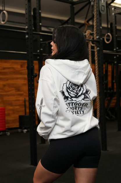 TSS Rose - Ladies Zip Hoodie - White