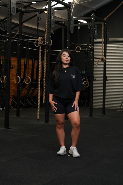TSS Rose - Oversized Ladies Tee - Black