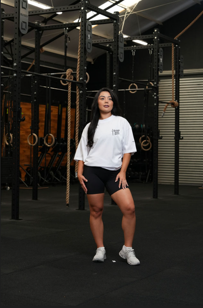 TSS Rose - Oversized Ladies Tee - White